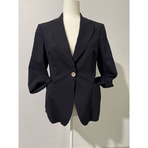 Burberry London Bromwell blue blazer jacket wool blend silver button 8 - Picture 16 of 16